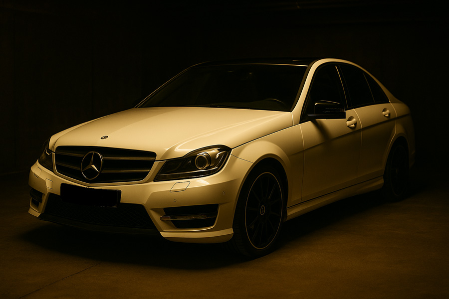 Fahrzeug mit getönten Scheiben